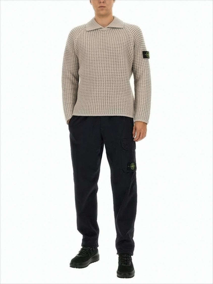 Stone Island Relaxed Fit Black Cargo Pants