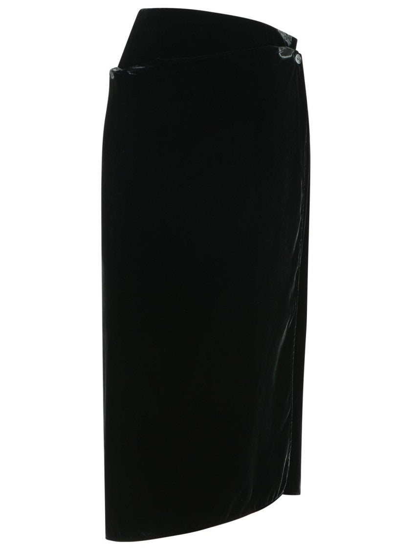Etro Black Viscose Blend Skirt