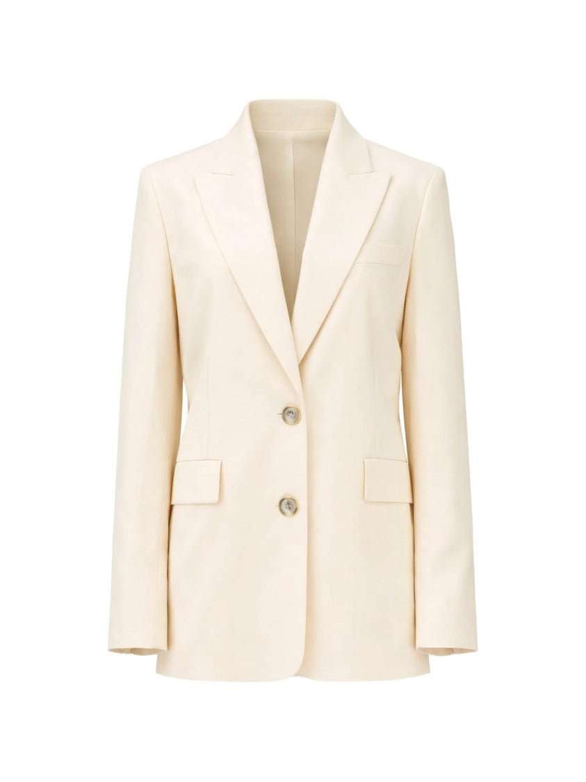 Pinko Neutral Faith Tailored Cotton Blazer