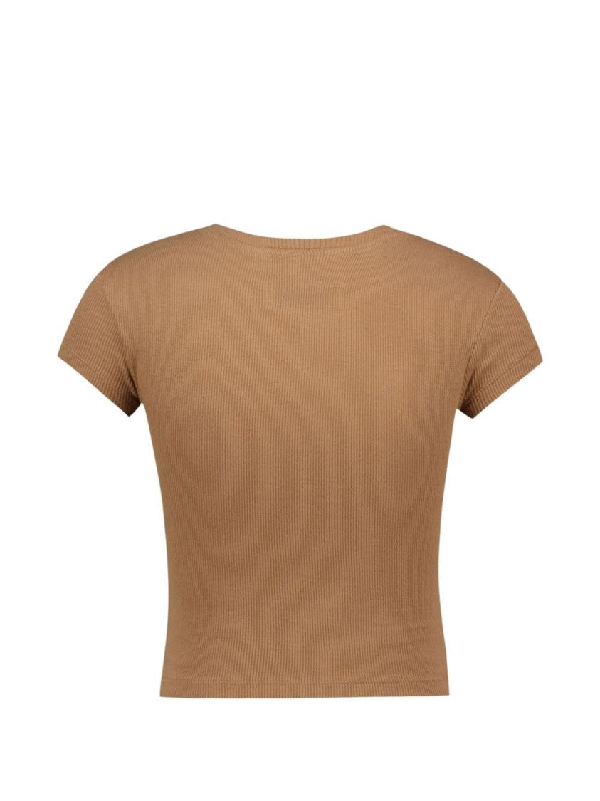 Vivienne Westwood Ribbed Short-Sleeve Crop Top