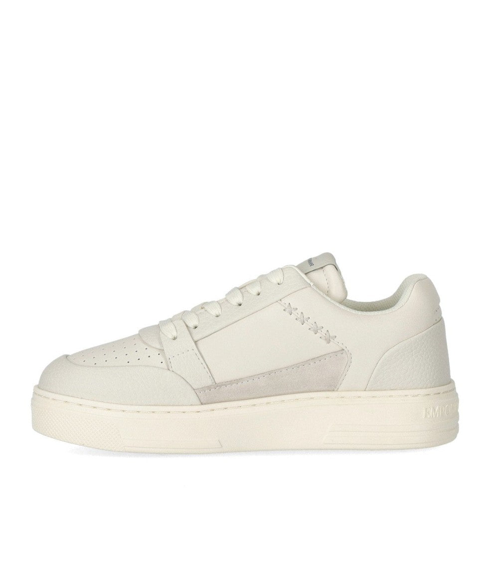 Emporio Armani Basket Ivory Sneaker