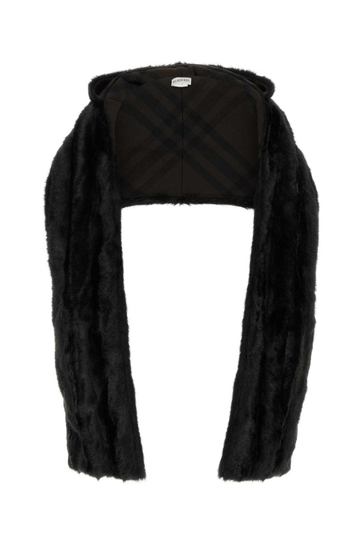Burberry Black Eco Fur Scarf