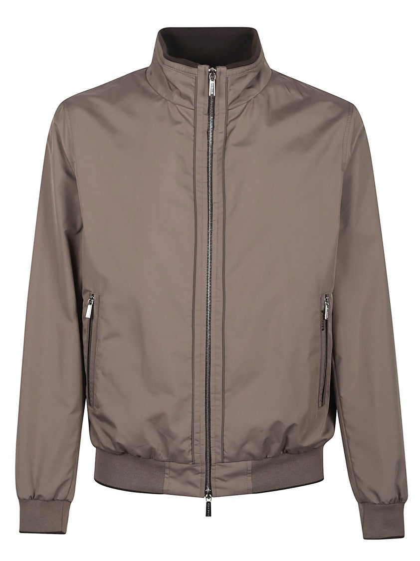 Moorer Brown Manetti-Wk Polyester Bomber Jacket