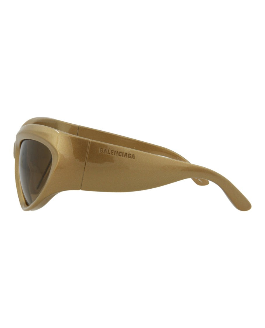 Balenciaga Shield-Frame Bio Injection Sunglasses With Saddle Nose Bridge