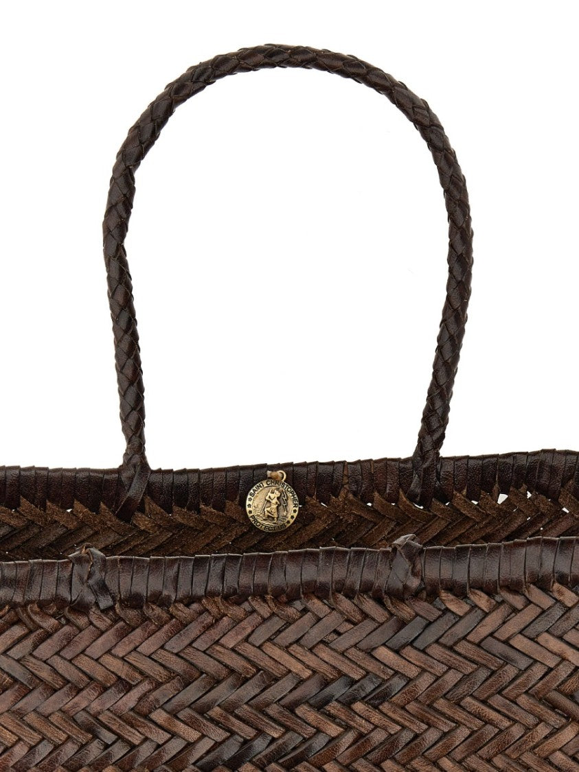 Dragon Diffusion Woven Buff Leather Shoulder Bag