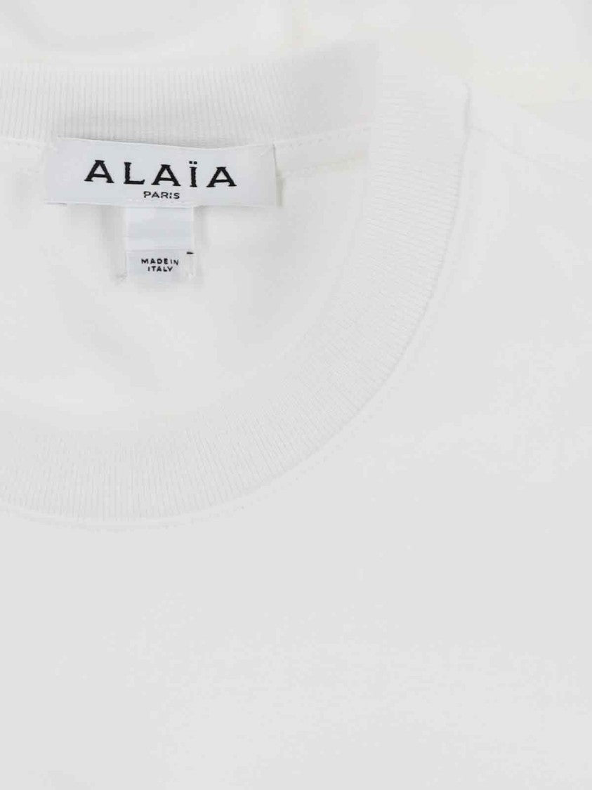 Alaïa Peplum T-Shirt With Draped Hem Detail