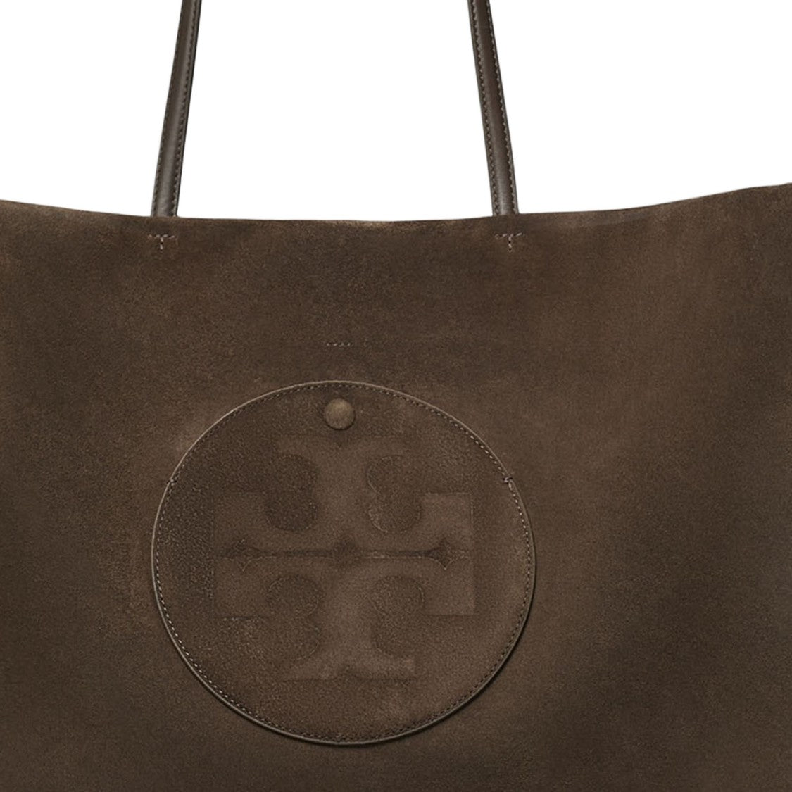 Tory Burch Suede Tote Bag With Leather Trim