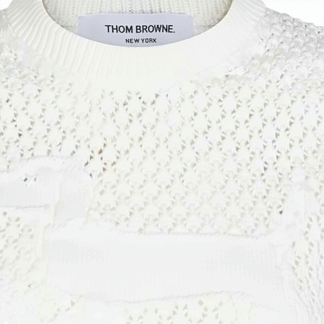 Thom Browne Textured Pointelle Knit Top