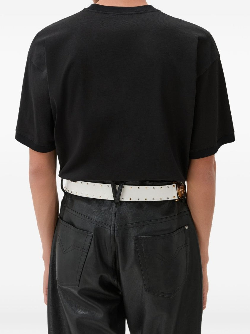 Versace Black 3D Graphic Silk Nylon T-Shirt