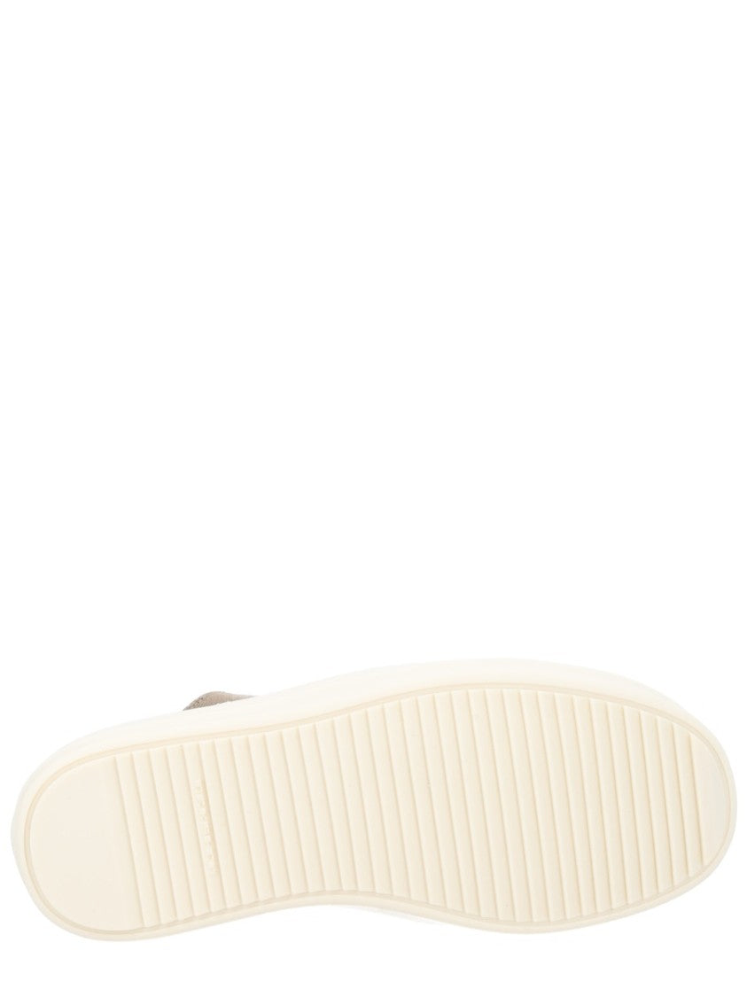 Drkshdw By Rick Owens Neutrals Low Faded Ridged Sole Sneakers