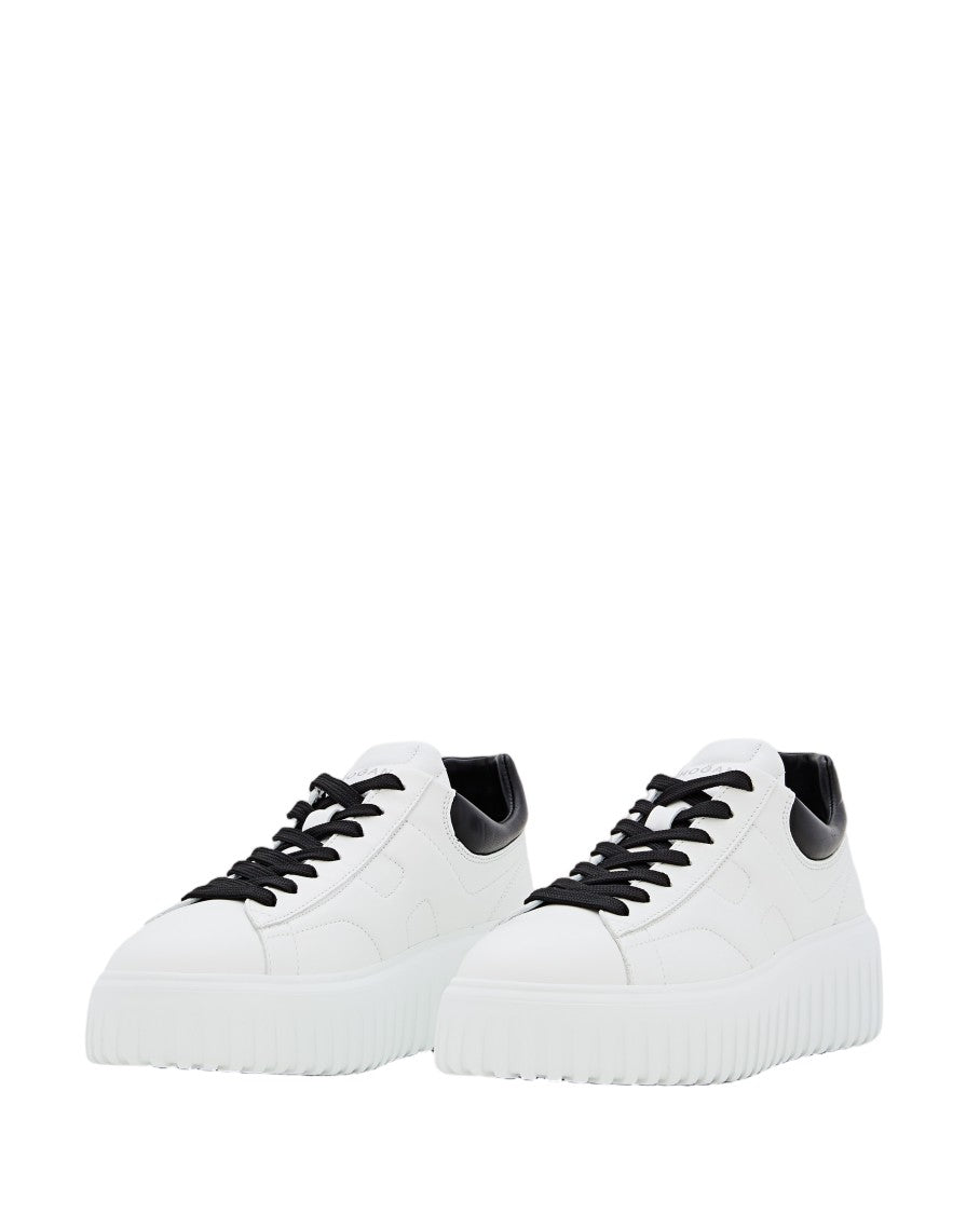 Hogan H-Stripes Sneakers With Ridged Sole And Embossed Logo