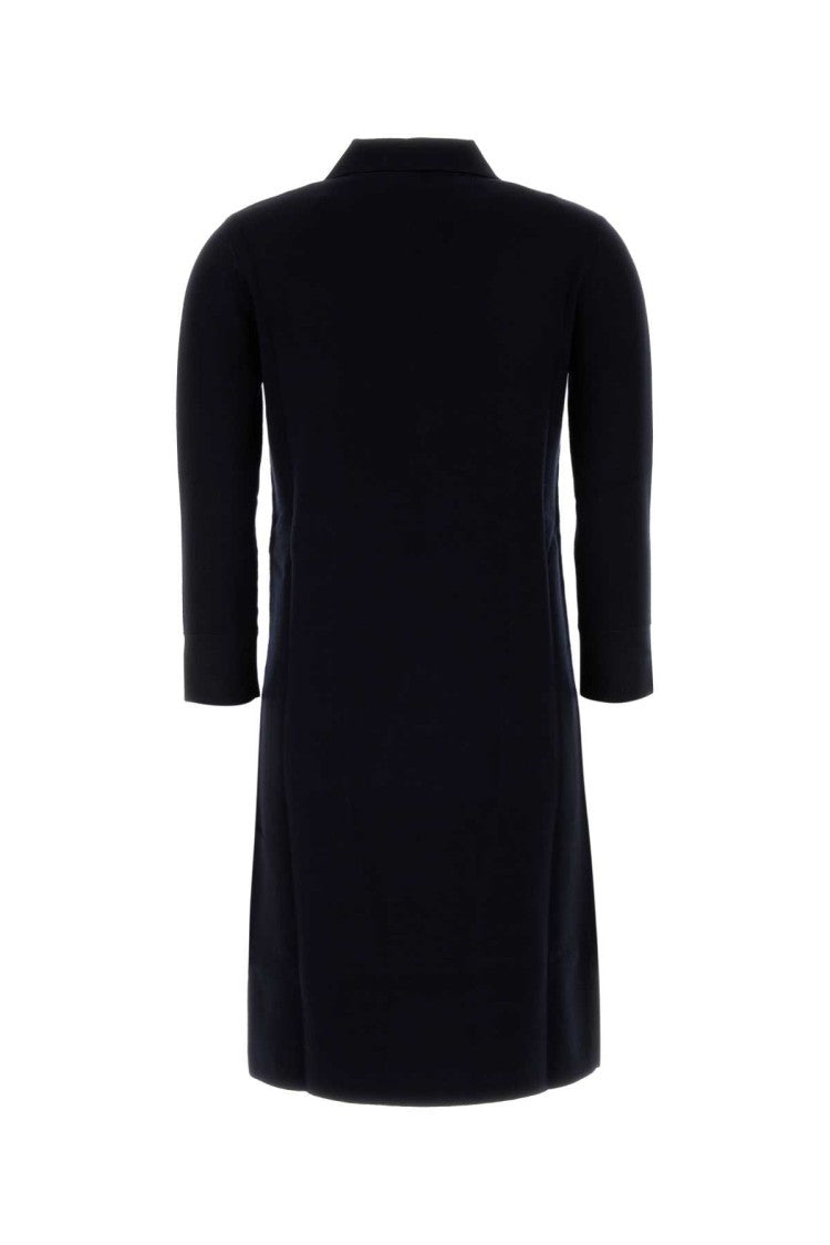 Mm Studio Midnight Blue Viscose Blend Dress
