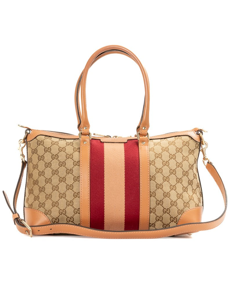 Gucci Pink Monogram Horizontal Medium Canvas Tote Bag