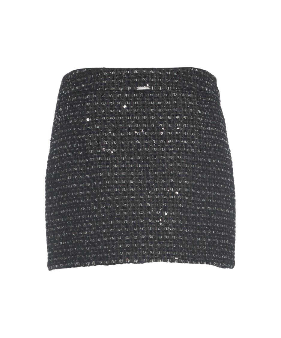 Liu Jo Bouclé Miniskirt With Sequins