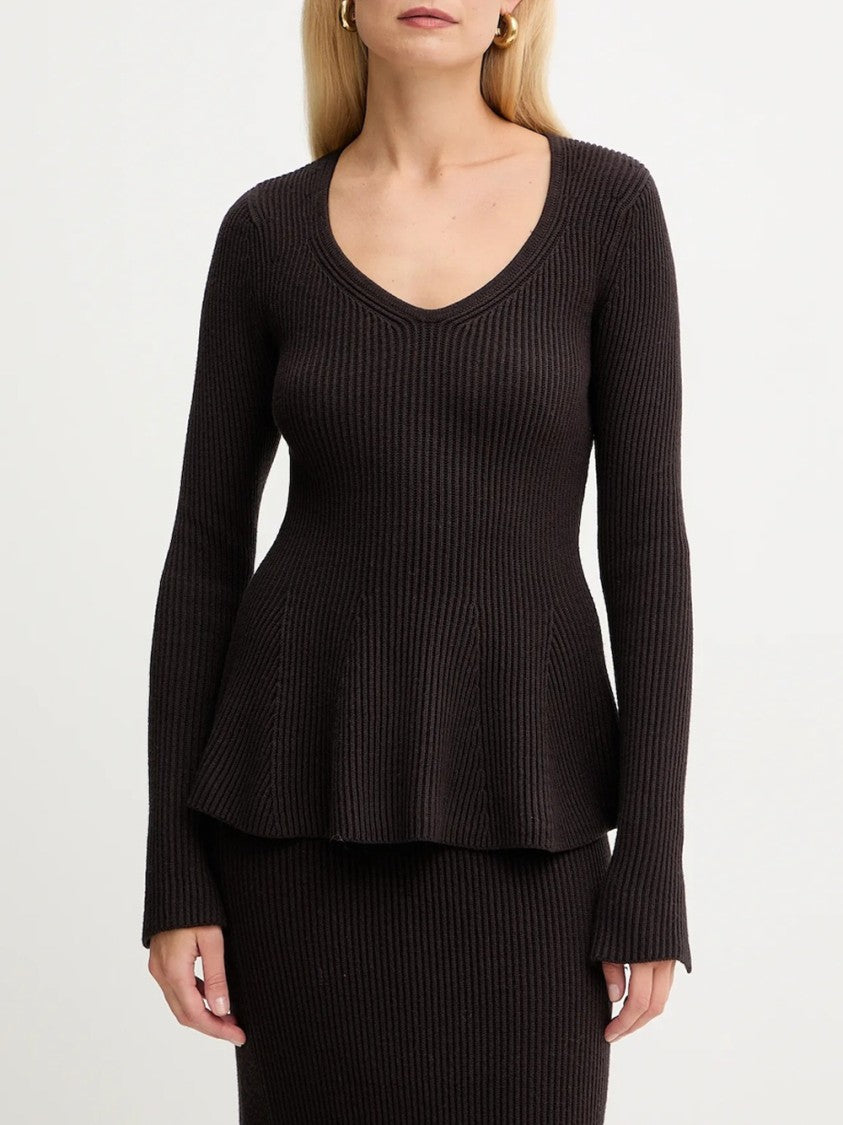 Twin-Set Refined Tailored Sweater With Smooth Structure