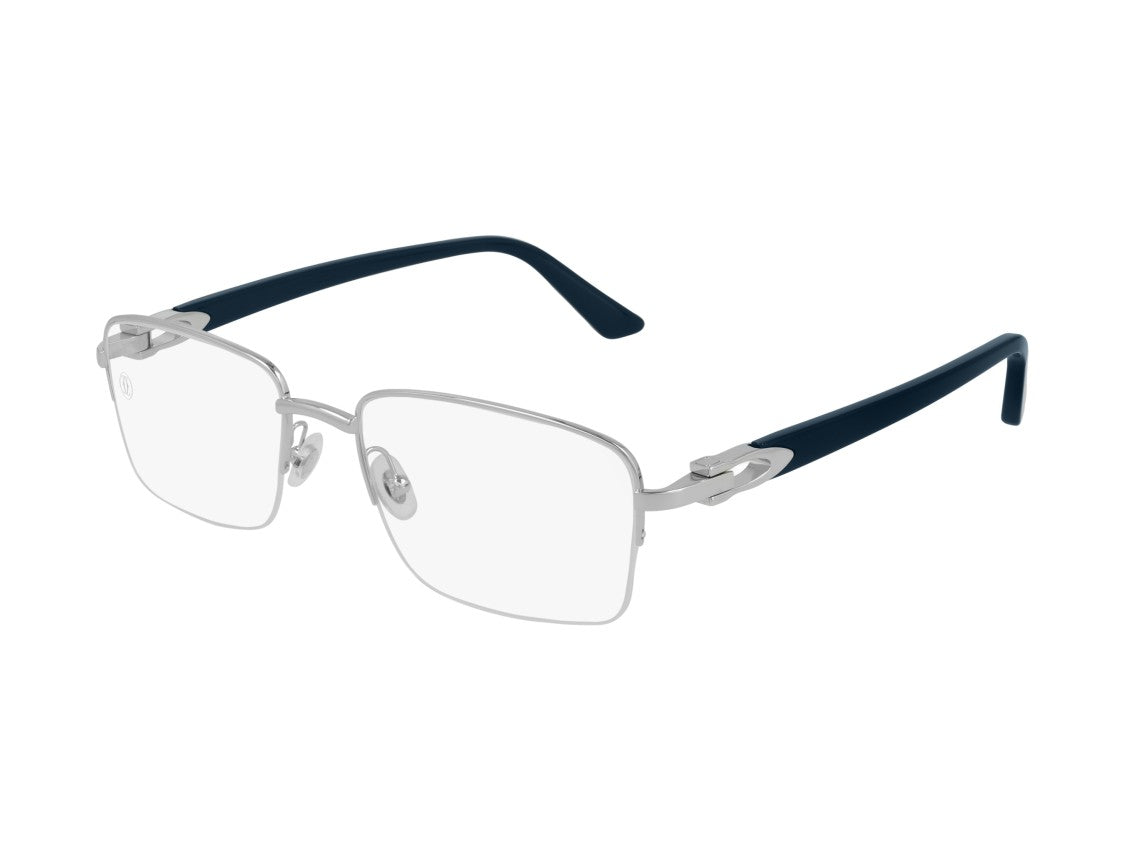 Cartier Silver Ct0288o Metal Square Eyeglasses