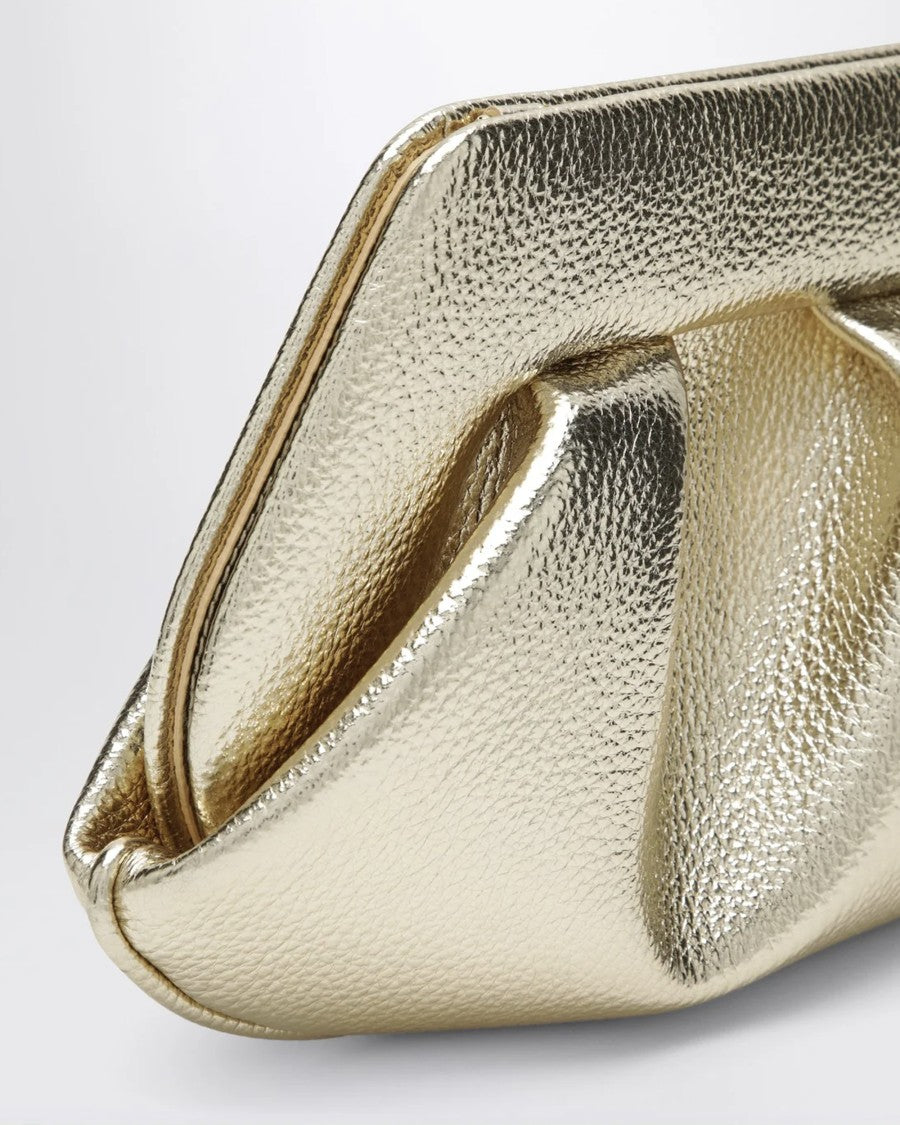 Themoirè Bios Gold Laminate Baguette Bag