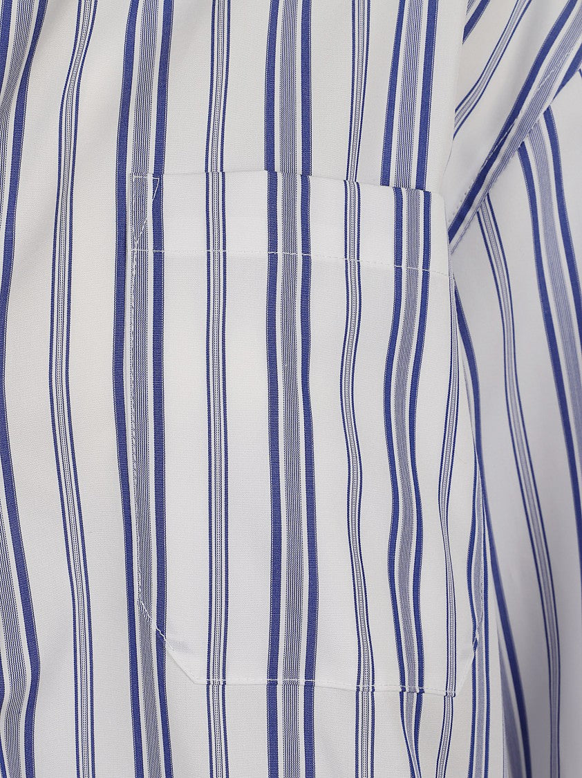Max Mara Cotton Poplin Shirt With Striped Design