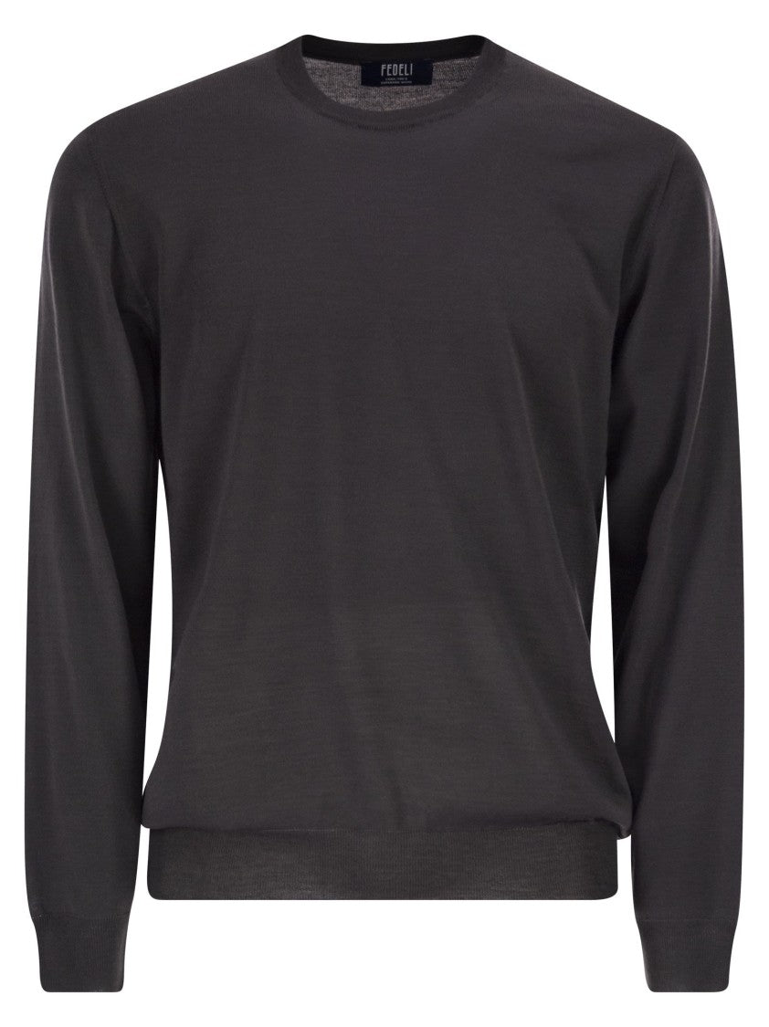 Fedeli Argentina - Crew-Neck Sweater In Superfine Wool