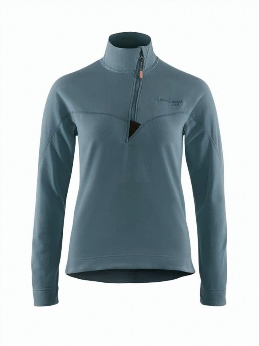 Klattermusen High-Collar Activewear Top With Zipper And Curved Hem