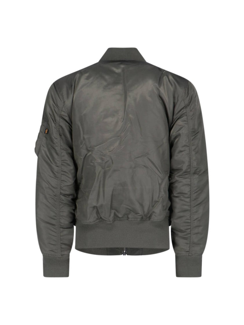 Alpha Industries Reversible Bomber Jacket In Green