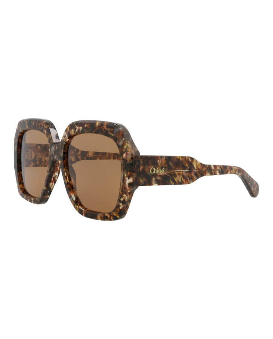 Chloé Square-Frame Recycled Acetate Sunglasses