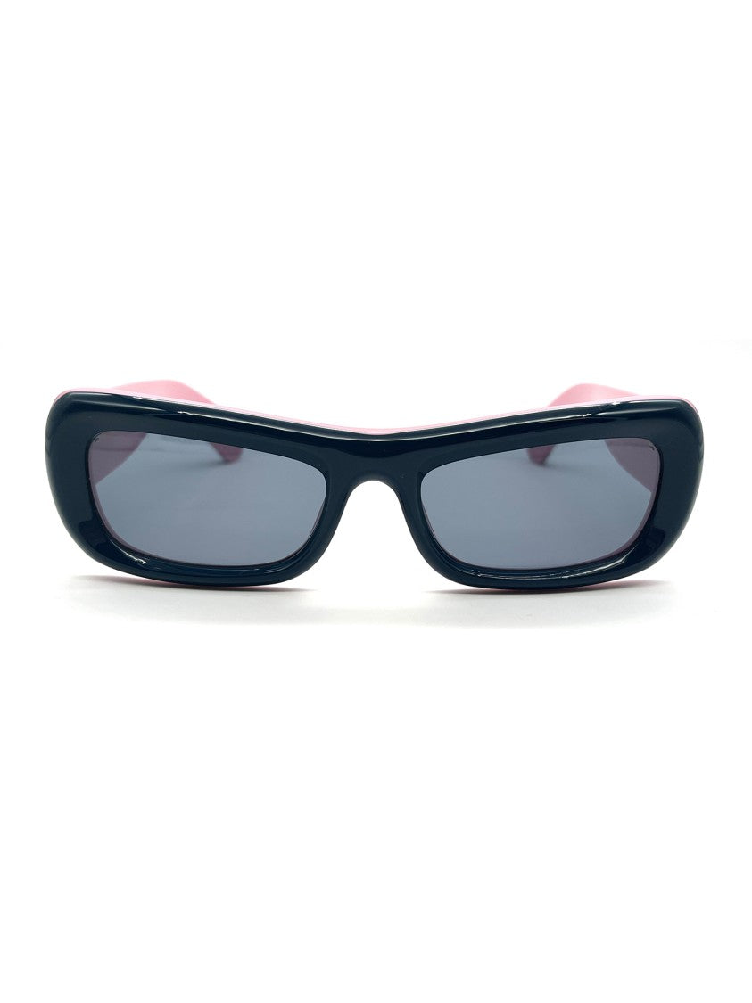 Barrow Blue Sba006v Angular Plastic Sunglasses