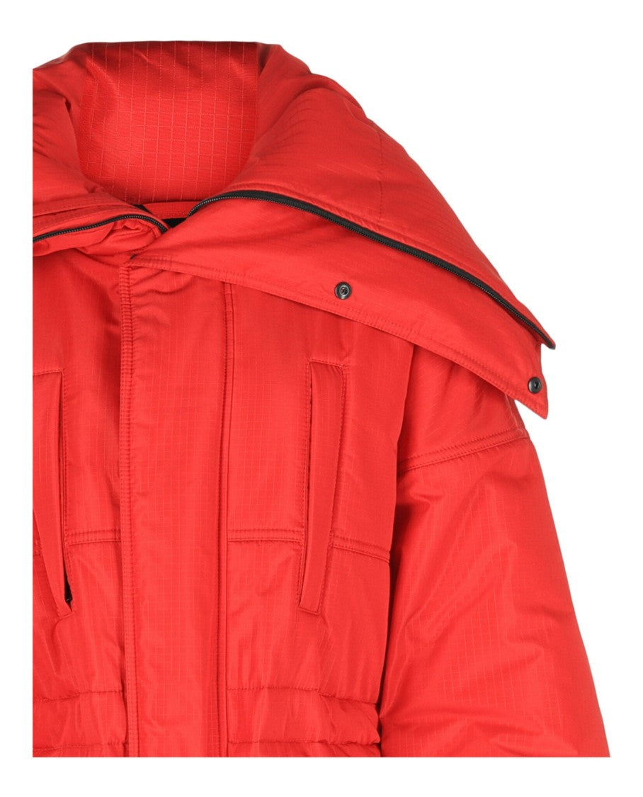 Balenciaga Draped Collar Oversized Padded Parka
