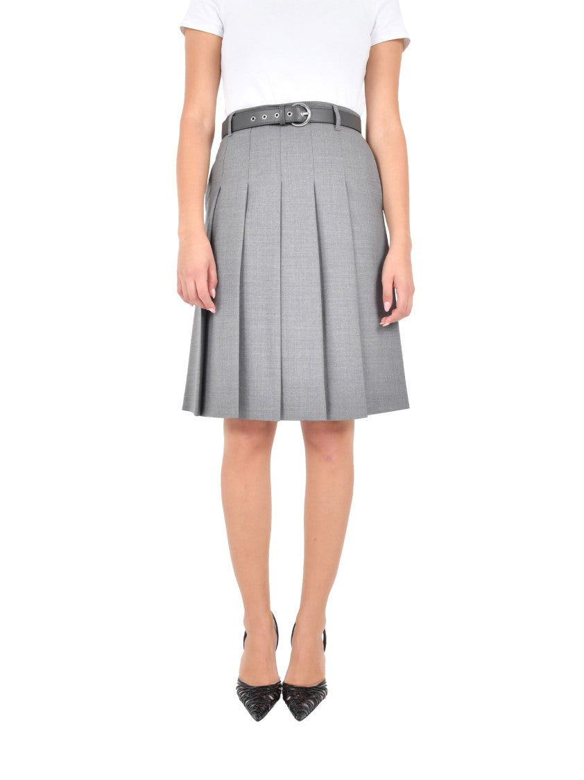 Max Mara Midi Skirt With Structured Pleats