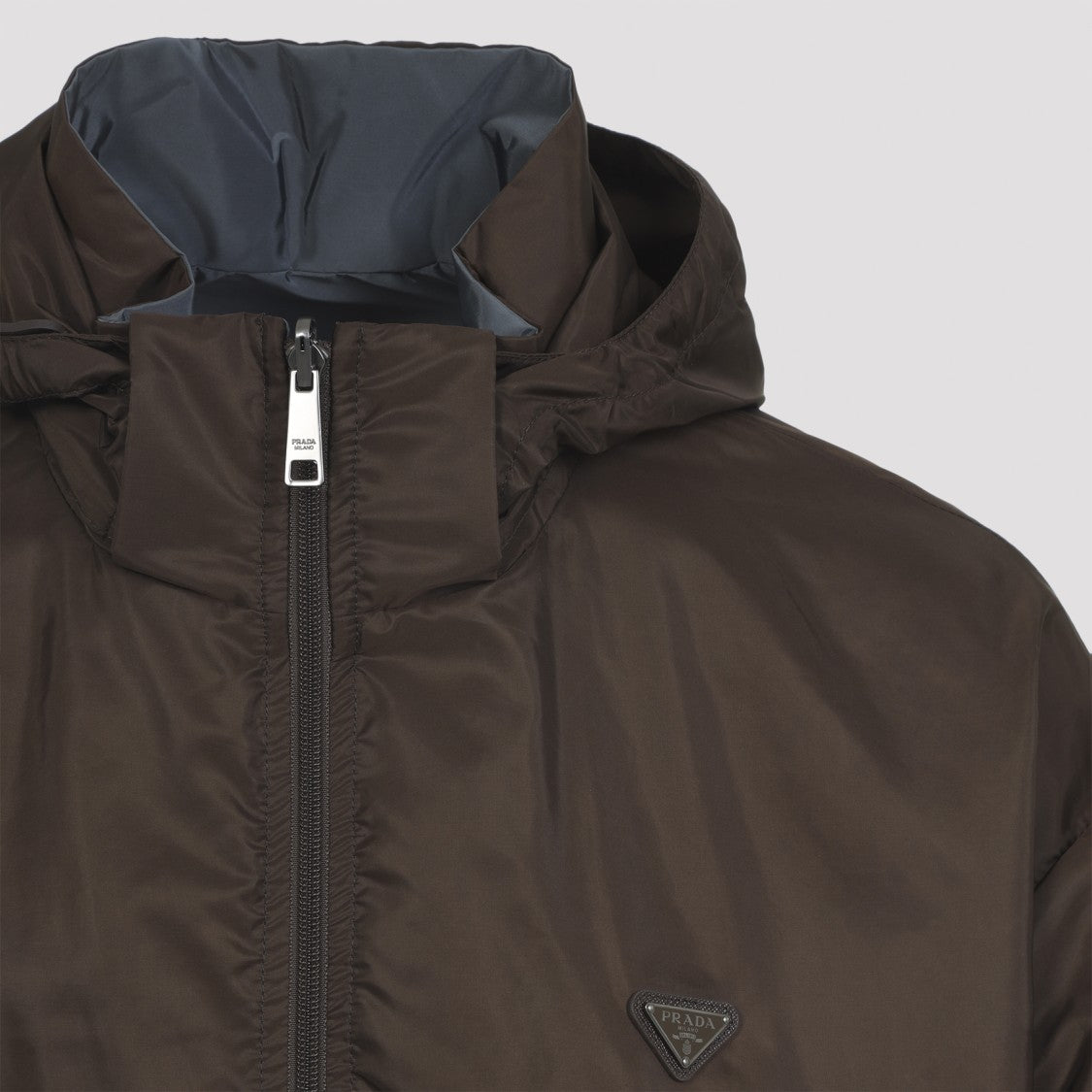 Prada Cocoa Brown Recycled Polyester Jacket