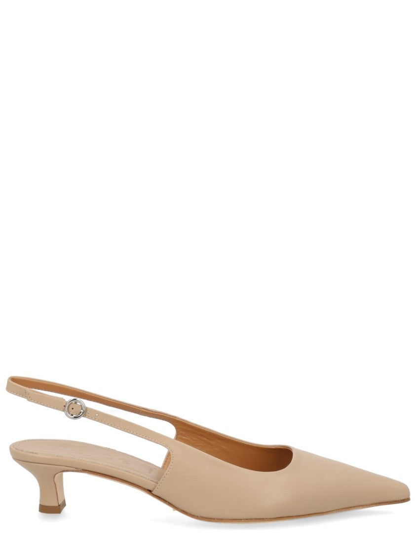 Aeydē Pointed Toe Slingback Smooth Leather Pumps