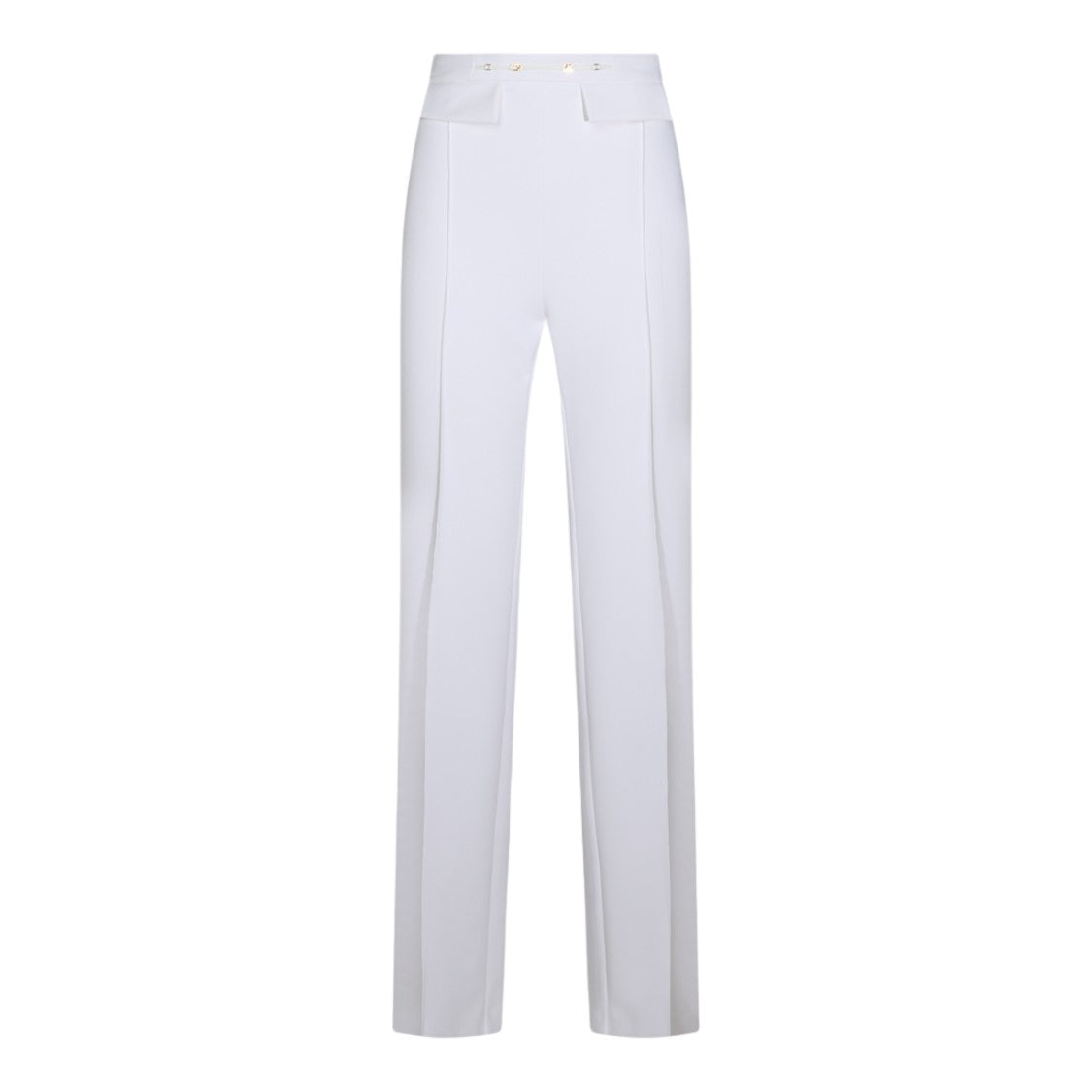 Elisabetta Franchi High-Waist Trousers With Flap Detail And Slim Silhouette