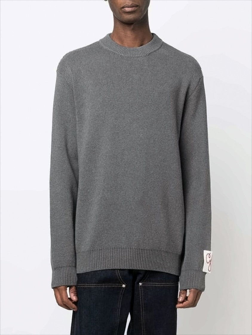 Golden Goose Relaxed Fit Grey Knit Sweater