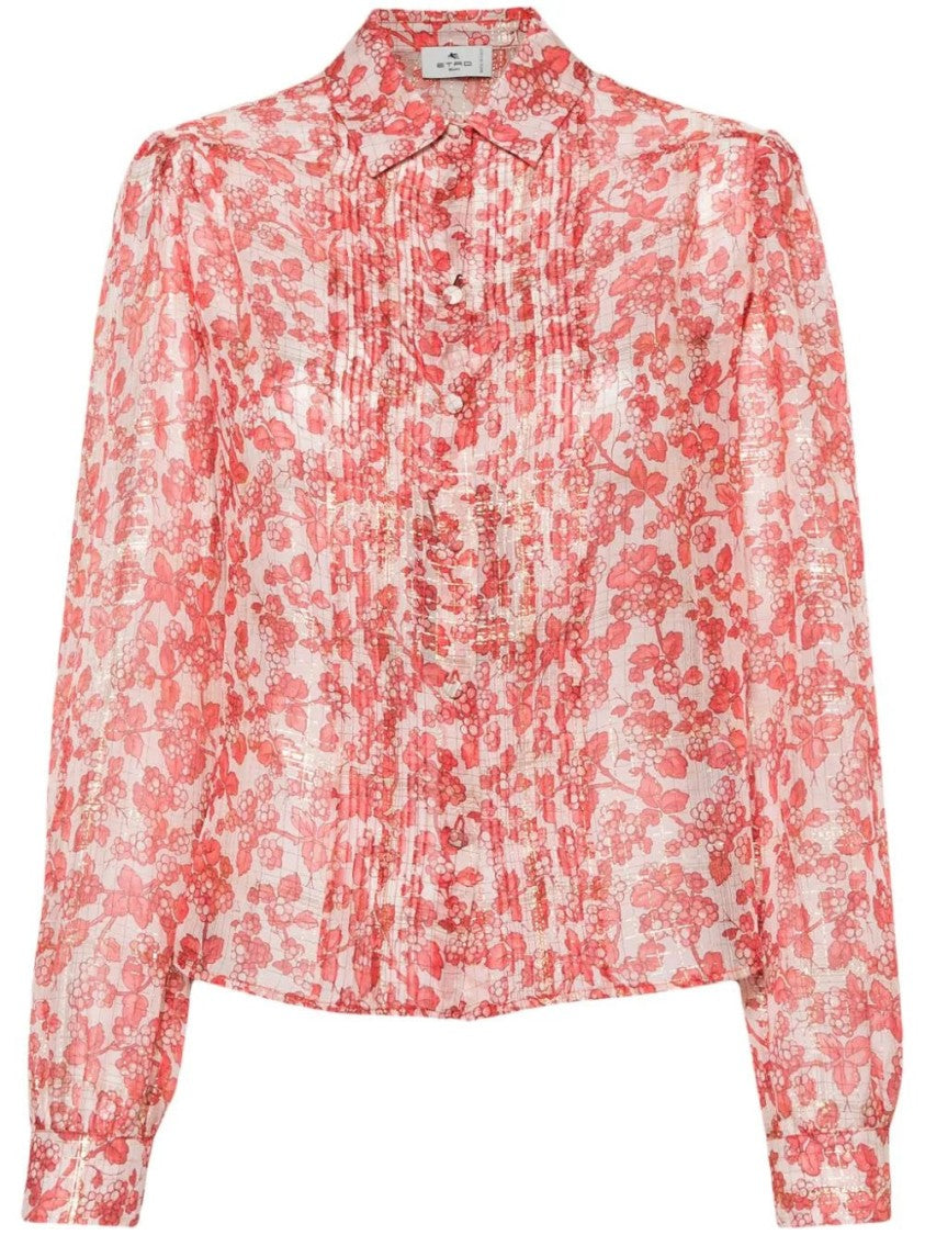 Etro Long Sleeve Blouse With Floral Pattern