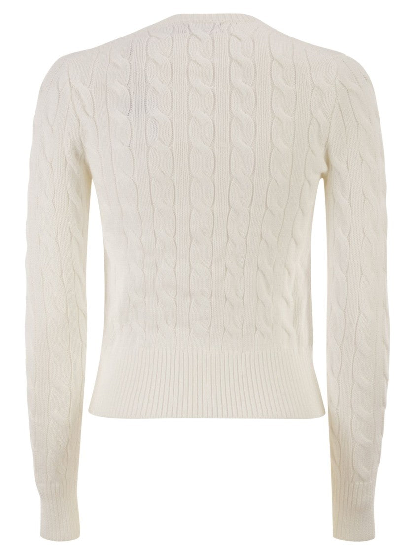 Polo Ralph Lauren Cable Knit Cotton Crew Neck Cardigan