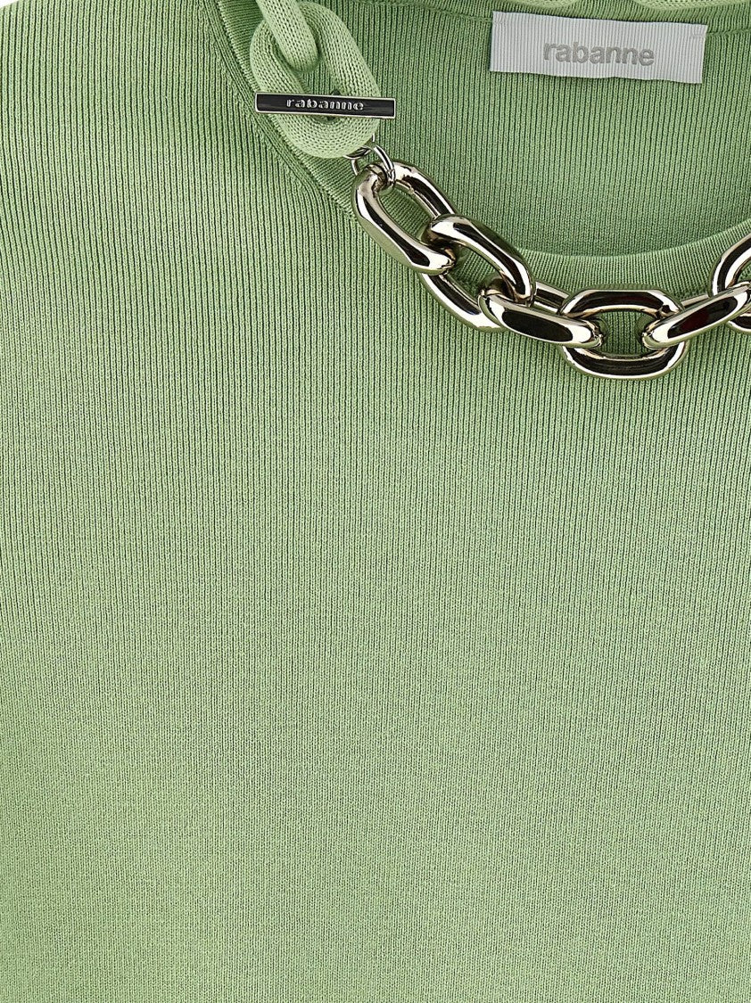 Paco Rabanne Micro Ribbed Cotton T-Shirt