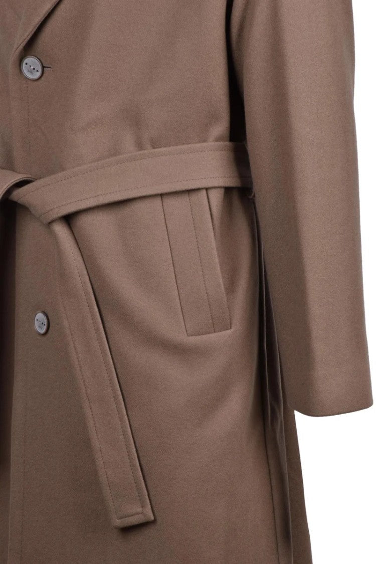 Hevo Mid-Length Brown Wool-Blend Hevo Coat