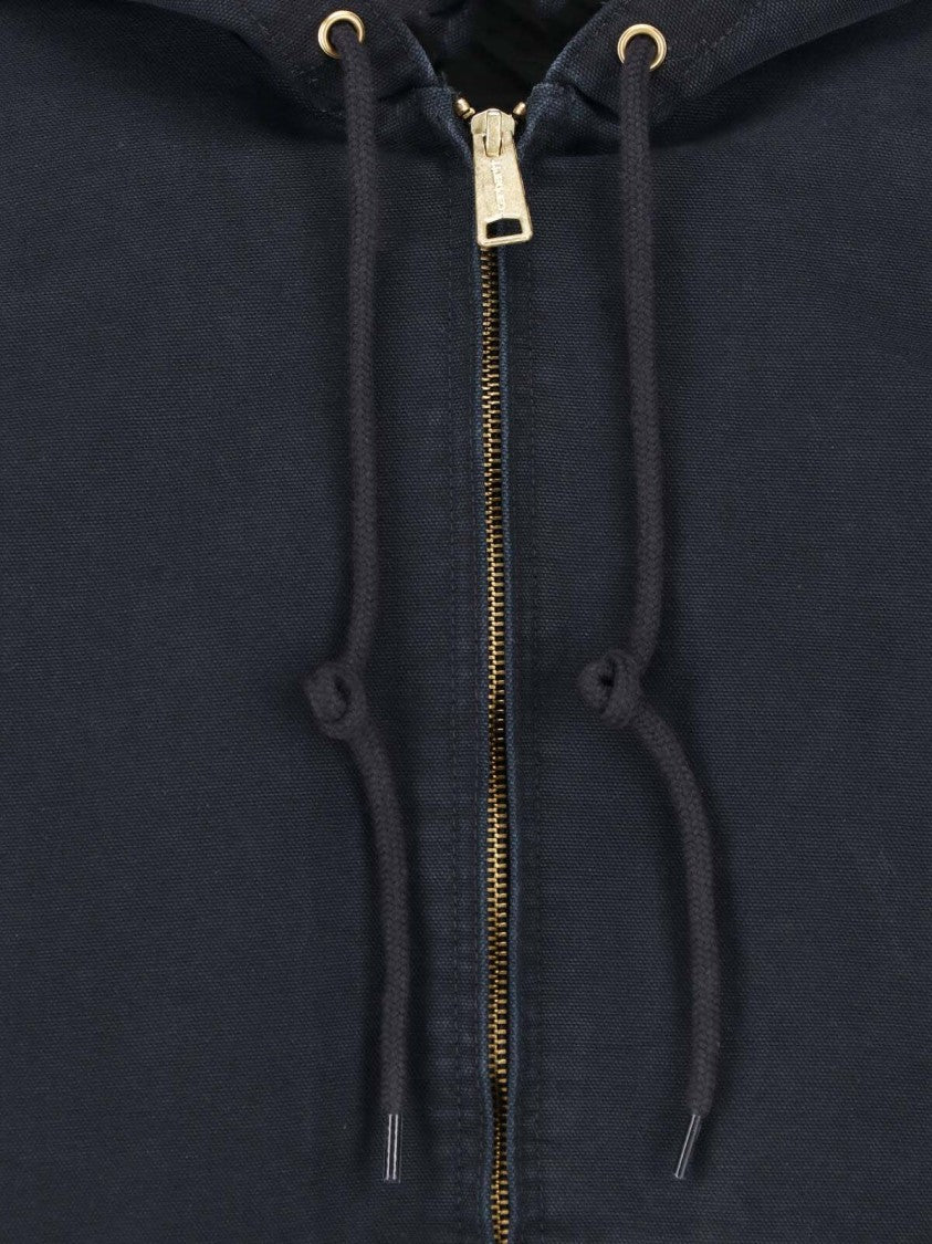 Carhartt Wip Black Og Active Organic Cotton Hooded Jacket