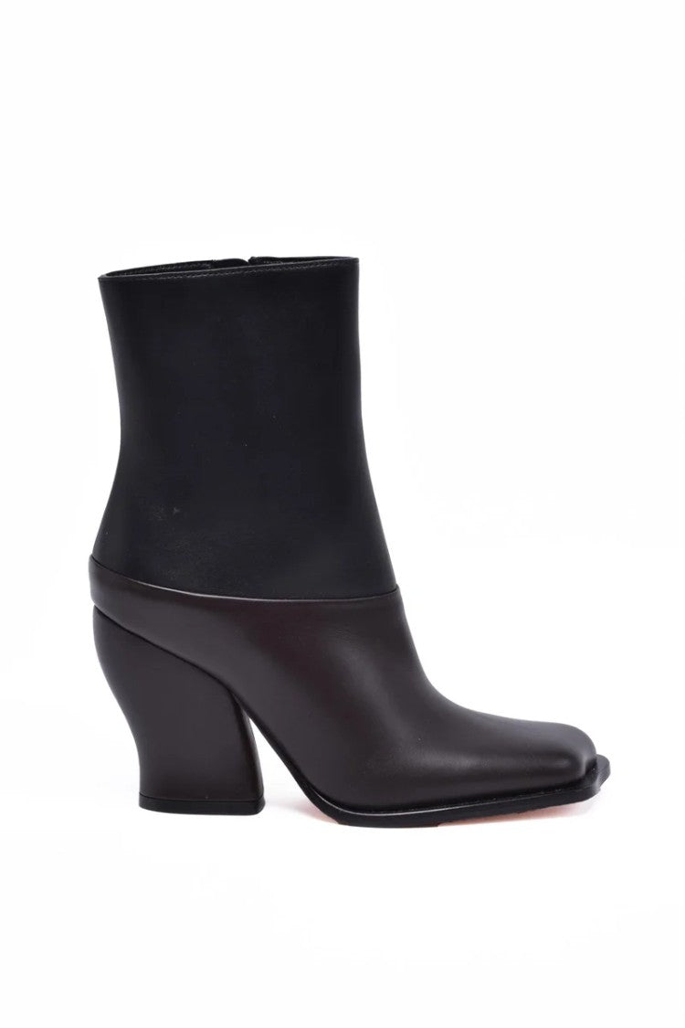 Loewe Leather Ankle Boot Heel 9Cm - Black