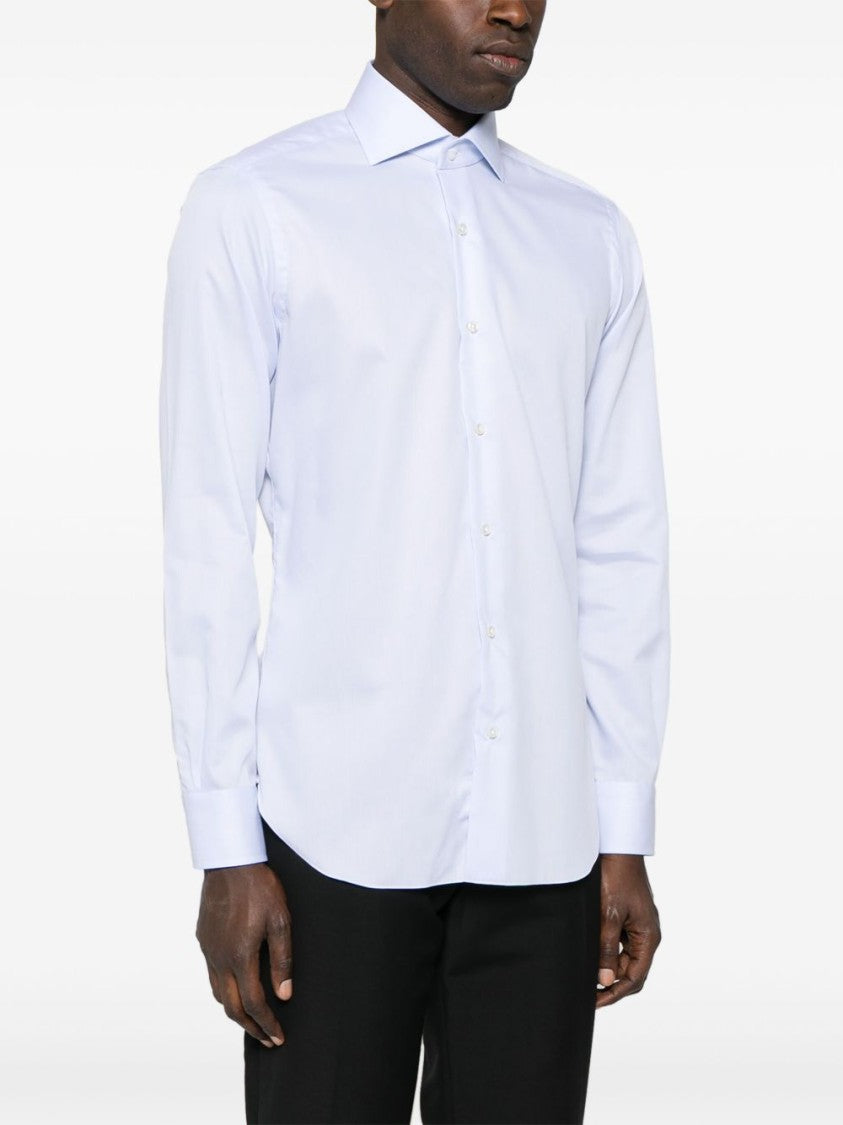 Barba Tailored White Shirt With Classic Collar