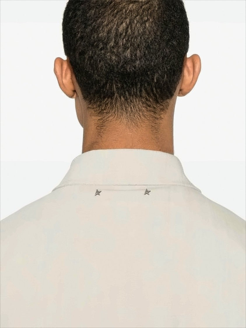 Golden Goose Boxy Silhouette Jacket With Subtle Texture And Star Accents