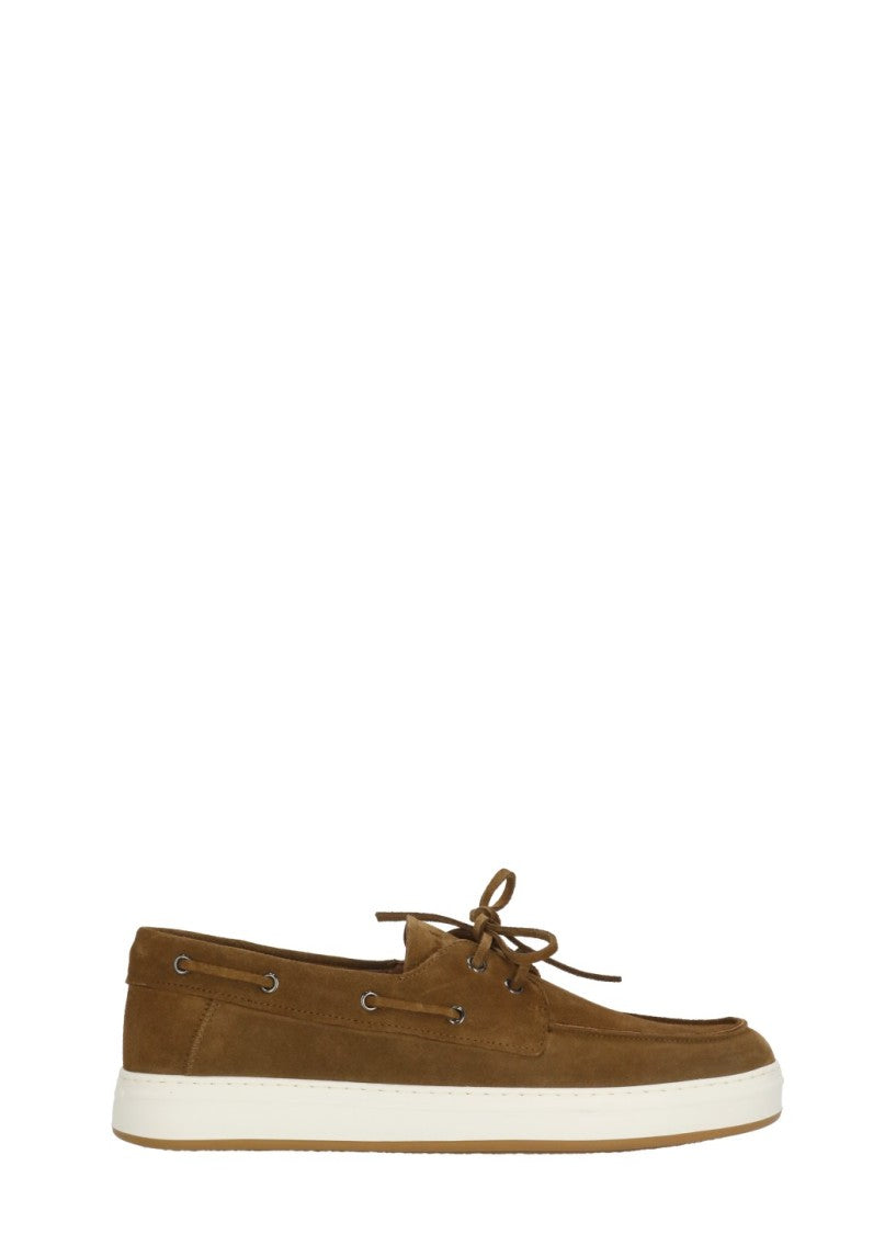 Hogan Brown H668 Suede Leather Loafers