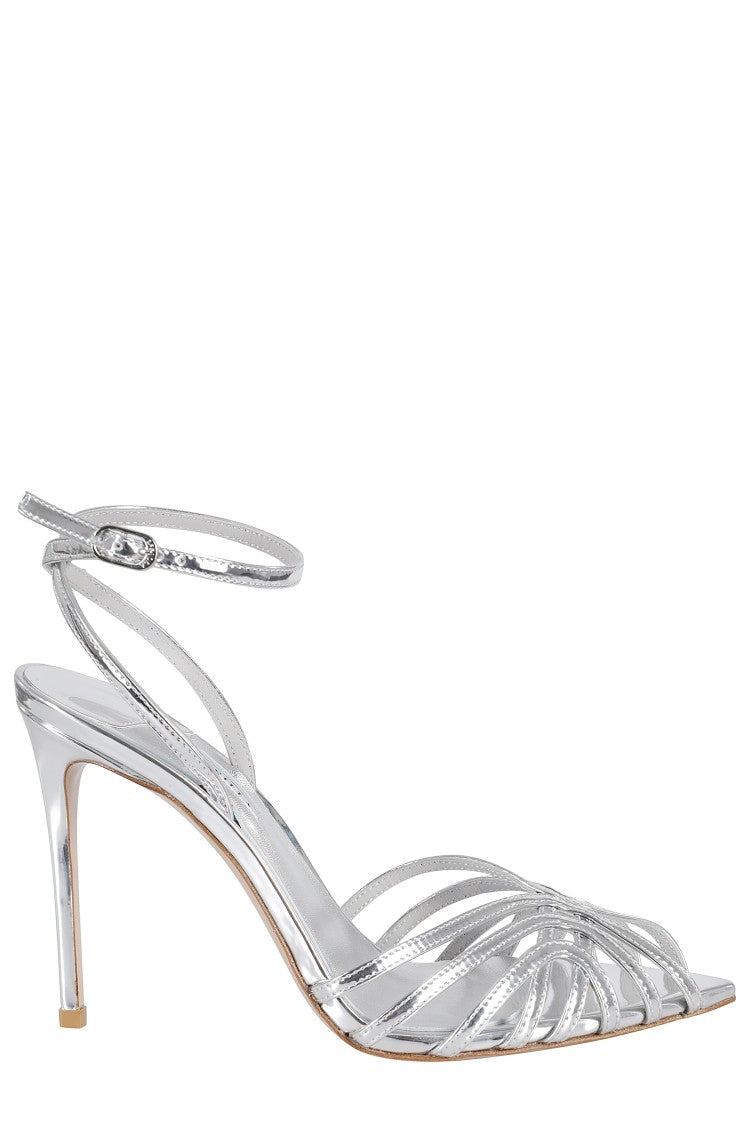 Le Silla Open-Toe High-Heel Sandals With Crisscross Straps