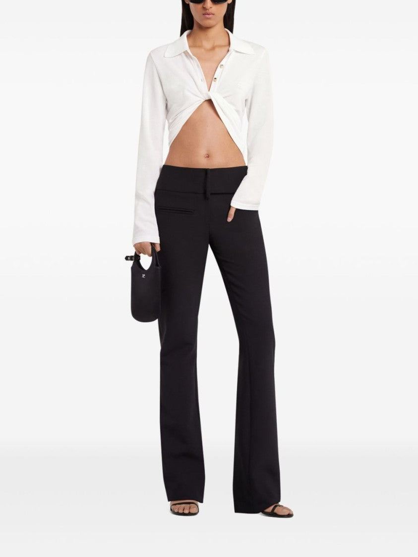 Courrèges Cropped Top With Twist Detailing