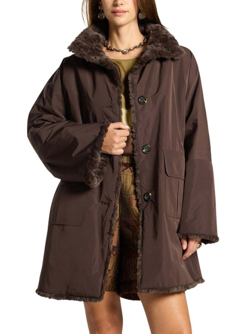 Elena Miro` Reversible Oversized Coat