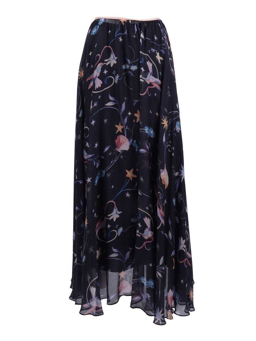 Forte Forte Deliverance Chiffon Printed Midi Skirt