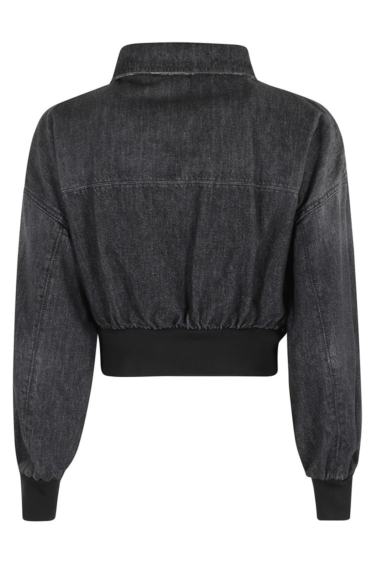 Stella Maxwell X Marella Cropped Denim Jacket With Raised Collar