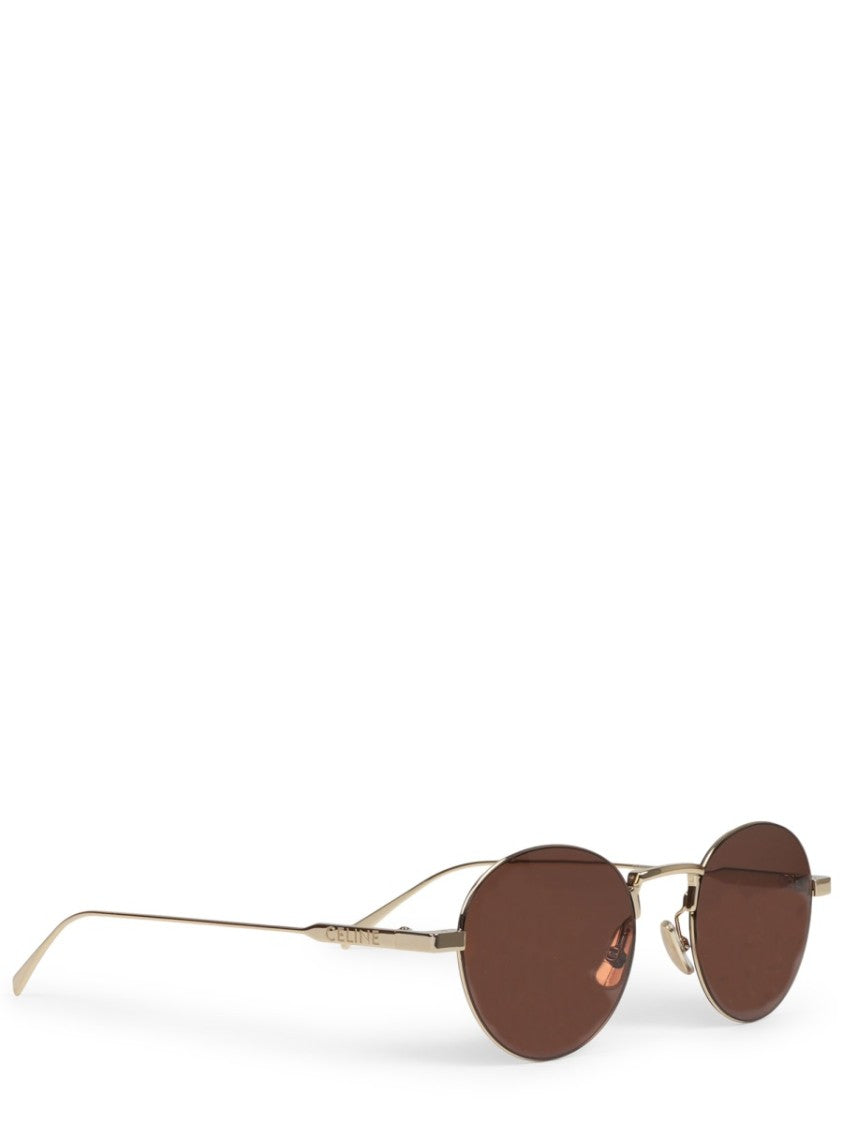 Celine Oval Gold-Toned Metal Sunglasses