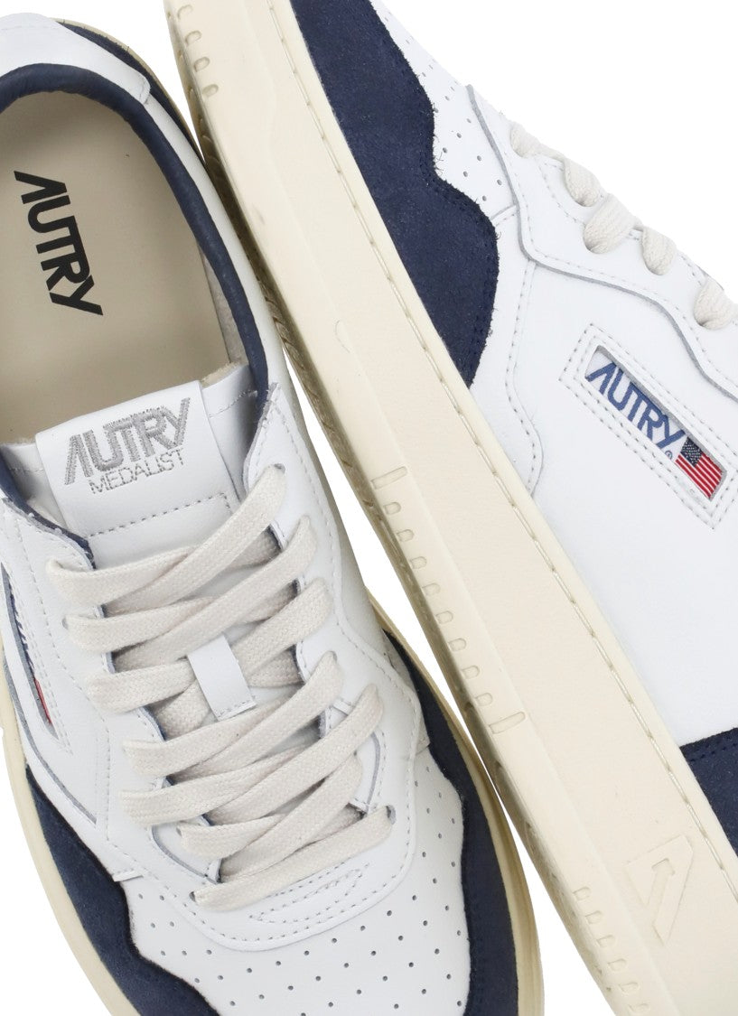 Autry White Leather Suede Insert Sneakers