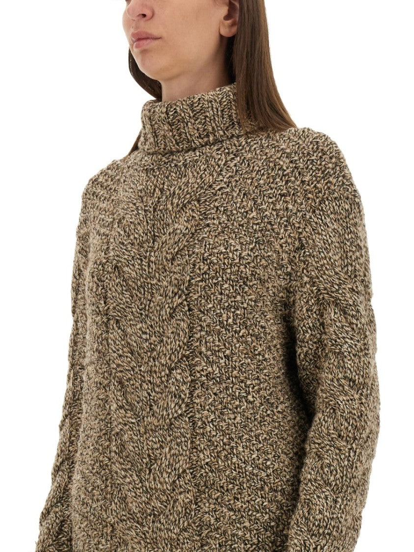 Kiton Knit Oversized Sweater With High Neck